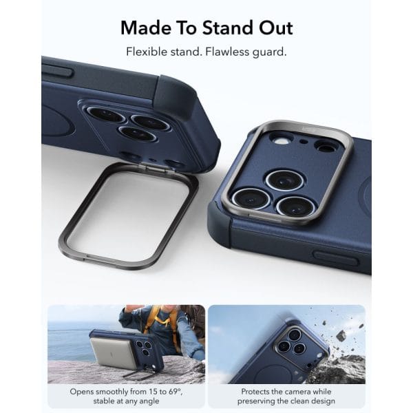 Θήκη iPhone 17 Pro Max / 18 Pro Max ESR Cyber Tough Kickstand MagSafe Blue - Image 4