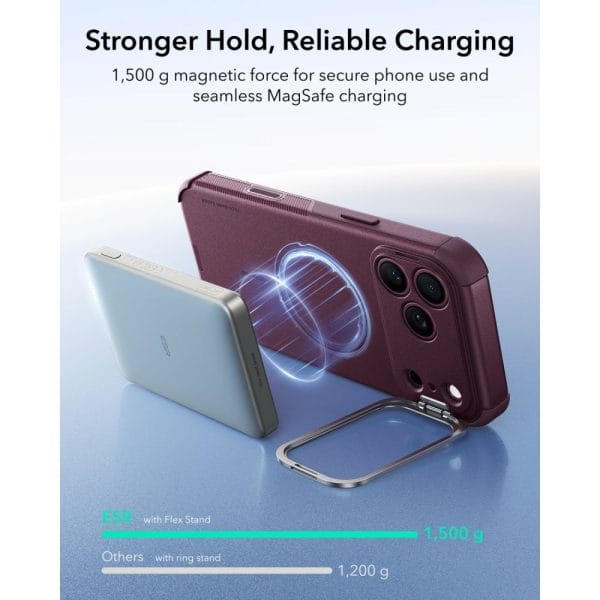 Θήκη iPhone 17 Pro Max / 18 Pro Max ESR Cyber Tough Kickstand MagSafe Deep Burgundy - Image 7
