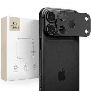 Μαύρο προστατευτικό κάμερας iPhone 18 Pro Tech-Protect Camalloy Fit+ από κράμα αλουμινίου