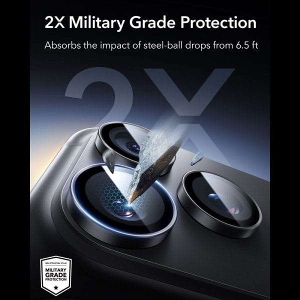 Τζάμι Προστασίας Κάμερας iPhone 18 Pro / 18 Pro Max ESR Armorite Camera Protector Black - Image 4