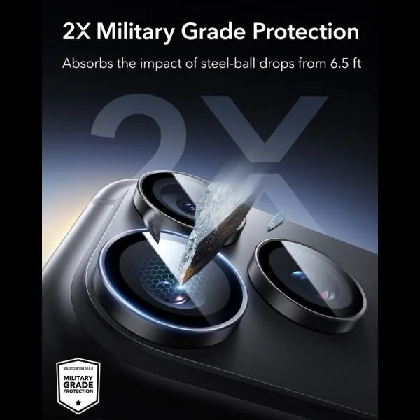 Τζάμι Προστασίας Κάμερας iPhone 18 Pro / 18 Pro Max ESR Armorite Camera Protector Black - Image 4