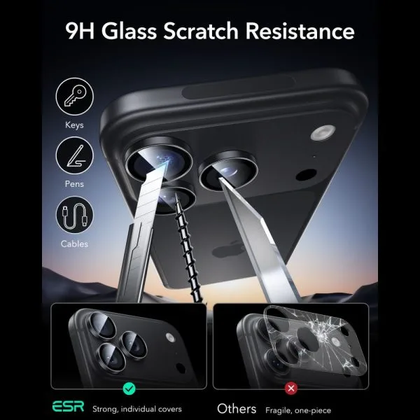 Τζάμι Προστασίας Κάμερας iPhone 18 Pro / 18 Pro Max ESR Armorite Camera Protector Black - Image 6