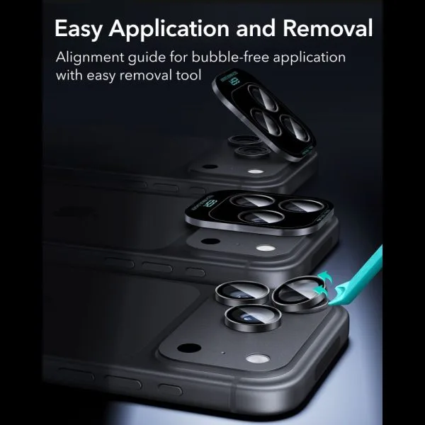 Τζάμι Προστασίας Κάμερας iPhone 18 Pro / 18 Pro Max ESR Armorite Camera Protector Black - Image 7