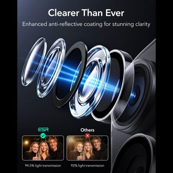 Τζάμι Προστασίας Κάμερας iPhone 18 Pro / 18 Pro Max ESR Armorite Camera Protector Clear - Image 5