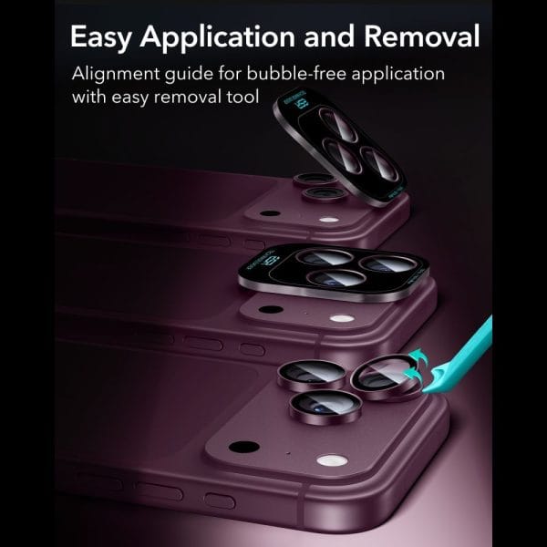Τζάμι Προστασίας Κάμερας iPhone 18 Pro / 18 Pro Max ESR Armorite Camera Protector Deep Burgundy - Image 7