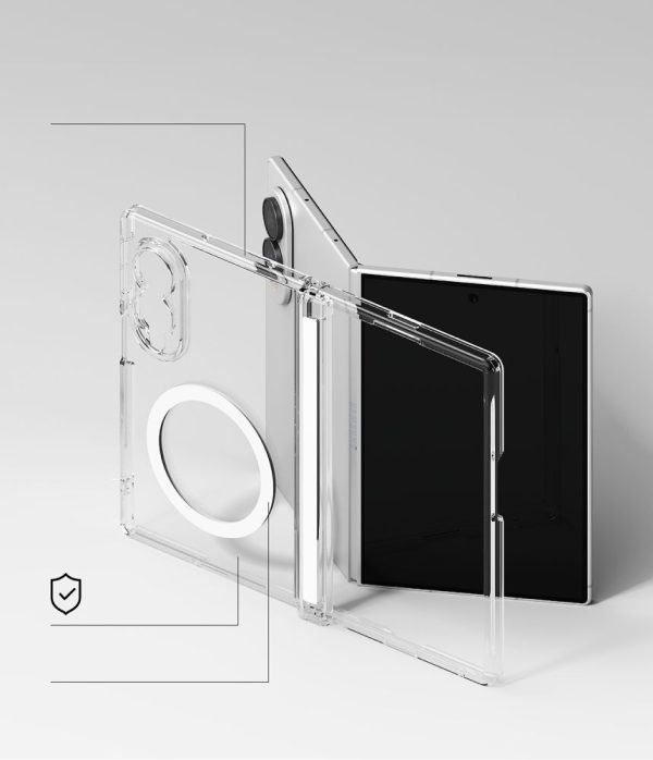 Θήκη Samsung Galaxy Z Fold 8 Ringke Fusion Flap Magnetic MagSafe Clear - Image 6