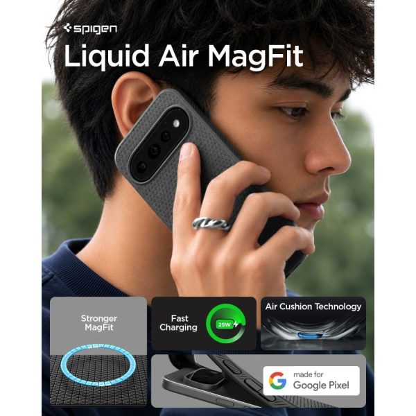 Θήκη Google Pixel 11 Pro Spigen Liquid Air MagFit MagSafe Matte Black (ACS11429) - Image 7