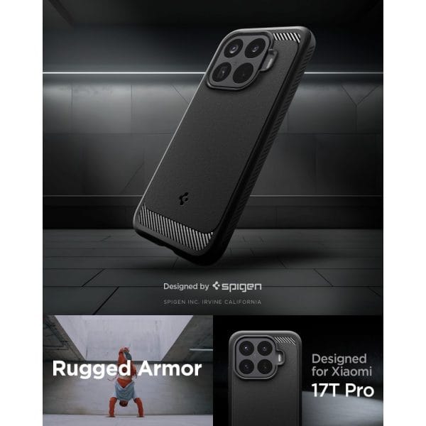 Θήκη Xiaomi 17T Pro Spigen Rugged Armor Matte Black (ACS11869) - Image 6