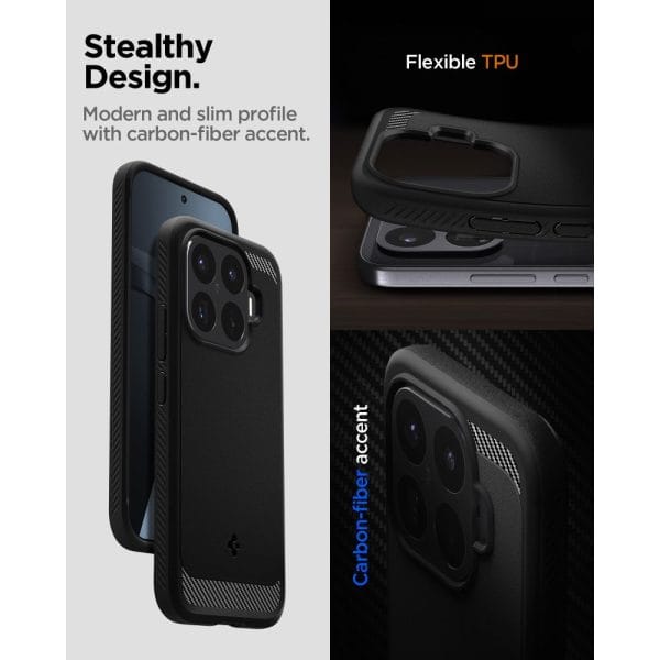 Θήκη Xiaomi 17T Pro Spigen Rugged Armor Matte Black (ACS11869) - Image 8