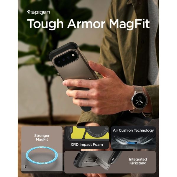 Θήκη Google Pixel 11 Pro Spigen Tough Armor AI MagFit MagSafe Gunmetal (ACS11860) - Image 9