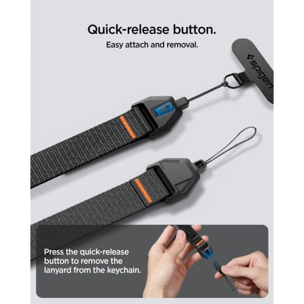 Λουράκι Καρπού Κινητού Spigen Universal Adjustable Lanyard Strap Wrist Black (AFA11626) - Image 12