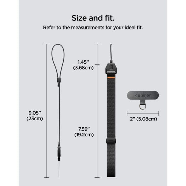Λουράκι Καρπού Κινητού Spigen Universal Adjustable Lanyard Strap Wrist Black (AFA11626) - Image 13