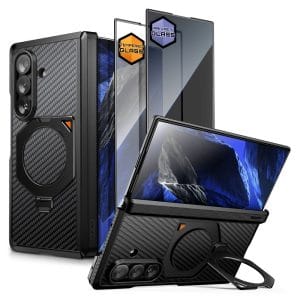 Μαύρη θήκη Samsung Galaxy Z Fold 8 Ultra και Z Fold 7 Supcase UB Aero MagSafe με βάση στήριξης