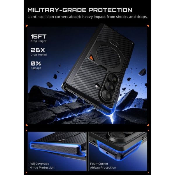 Θήκη Samsung Galaxy Z Fold 8 Ultra / Z Fold 7 Supcase UB Aero MagSafe 2-Set Aramid Black - Image 5