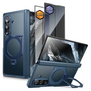 Μπλε θήκη Samsung Galaxy Z Fold 8 Ultra Supcase UB Aero MagSafe με βάση και προστατευτικά οθόνης