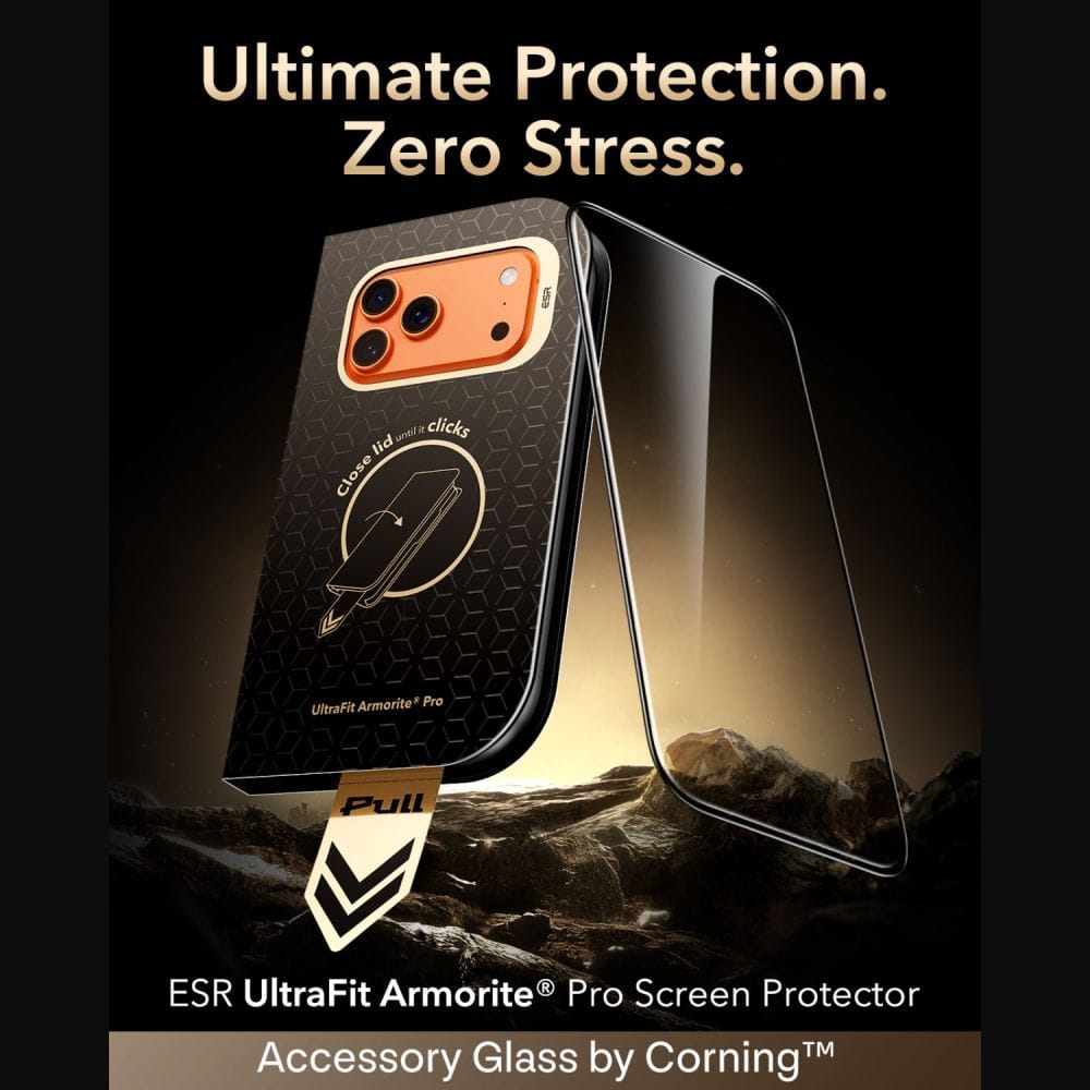 Τζάμι Προστασίας iPhone 17 Pro Max / 18 Pro Max ESR UltraFit Armorite Pro Tempered Glass Black - Image 2