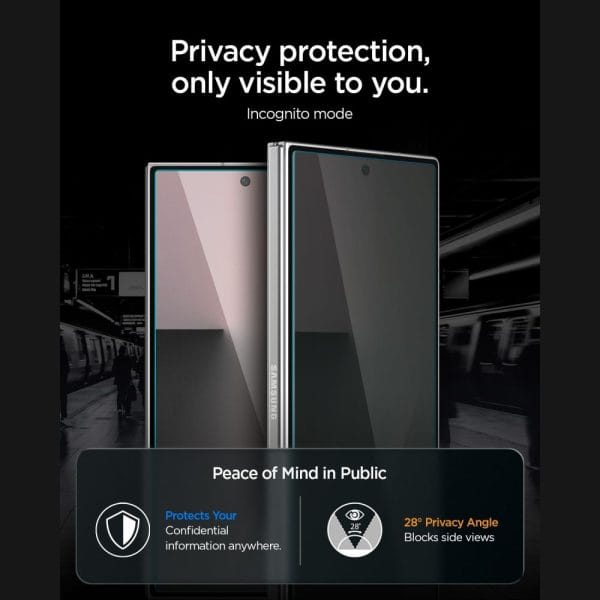 Τζάμι Προστασίας Privacy Samsung Galaxy Z Fold 7 / Z Fold 8 Ultra Spigen Glas.tR EZ Fit Pro HD 2-Pack (AGL12250) - Image 12
