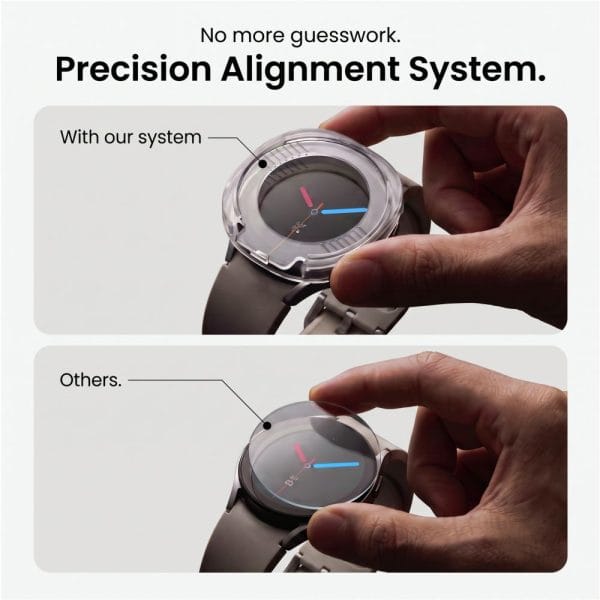 Τζάμι Προστασίας Samsung Galaxy Watch 8 / 9 (44mm) Tech-Protect Easy Set+ 2-Pack Clear - Image 5