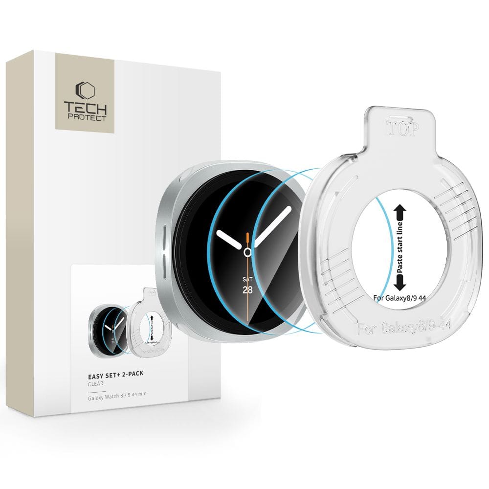 Τζάμι Προστασίας Samsung Galaxy Watch 8 / 9 44mm Tech-Protect Easy Set+ 2-Pack Clear