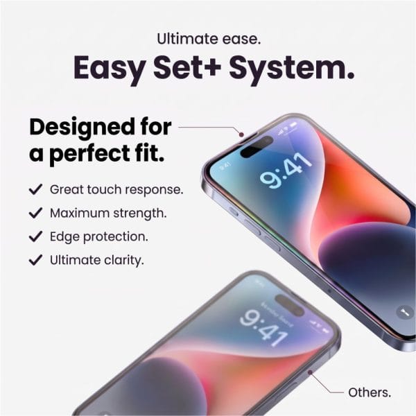 Τζάμι Προστασίας Οθόνης & Κάμερας iPhone 18 Pro Max Tech-Protect Easy Set+ 3-Pack Clear - Image 5