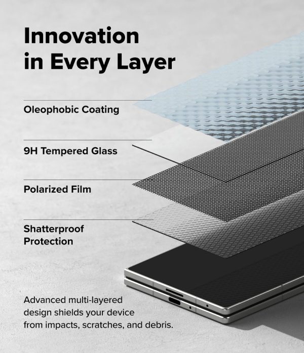 Τζάμι Προστασίας Privacy Samsung Galaxy Z Fold 8 Ultra Ringke Cover Display Easy Slide 360 2-Pack - Image 9