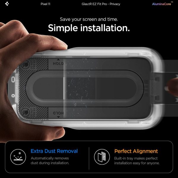 Τζάμι Προστασίας Privacy Google Pixel 10 / 11 Spigen GLAS.tR EZ Fit 2-Pack (AGL11546) - Image 10