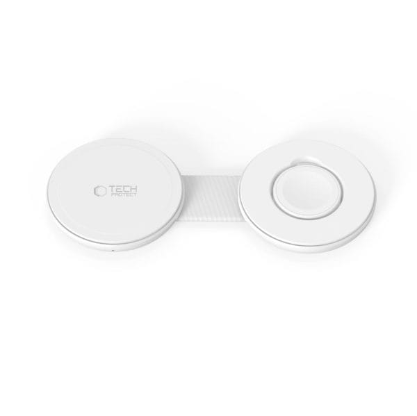 Ασύρματος Φορτιστής 2 σε 1 Tech-Protect A55 MagSafe Qi2.2 25W για iPhone / Apple Watch White - Image 4