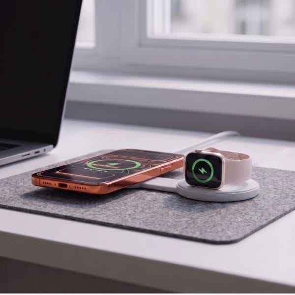 Ασύρματος Φορτιστής 2 σε 1 Tech-Protect A55 MagSafe Qi2.2 25W για iPhone / Apple Watch White - Image 7