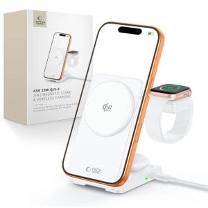 Ασύρματος Φορτιστής 3 σε 1 Tech-Protect A56 MagSafe Qi2.2 25W White