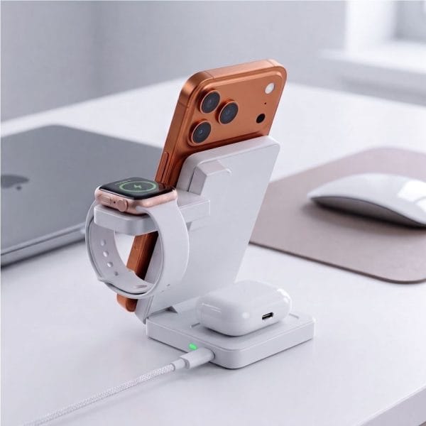 Ασύρματος Φορτιστής 3 σε 1 Tech-Protect A56 MagSafe Qi2.2 25W για iPhone / Apple Watch / AirPods White - Image 7