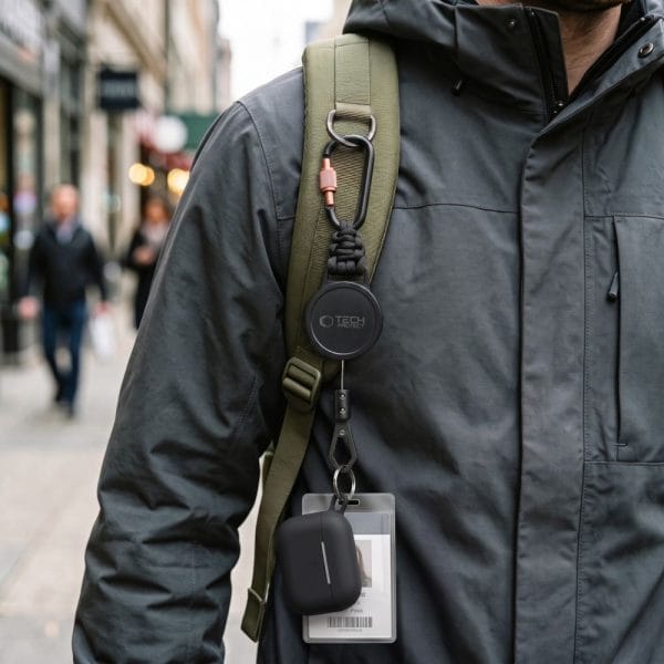 Αντικλεπτικό Λουράκι Κινητού Tech-Protect ATH04 UrbanLoop 99cm Black/Orange - Image 9