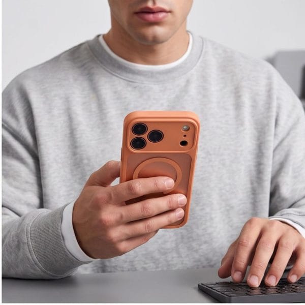 Θήκη iPhone 17 Pro / 18 Pro Tech-Protect BasicMag MagSafe Matte Cosmic Orange - Image 6