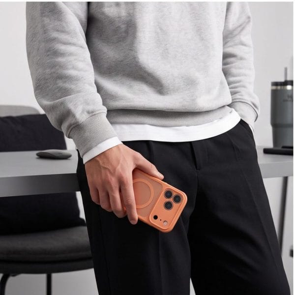 Θήκη iPhone 17 Pro / 18 Pro Tech-Protect BasicMag MagSafe Matte Cosmic Orange - Image 7