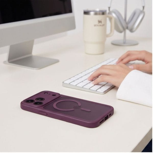 Θήκη iPhone 17 Pro / 18 Pro Tech-Protect BasicMag MagSafe Matte Dark Cherry - Image 6