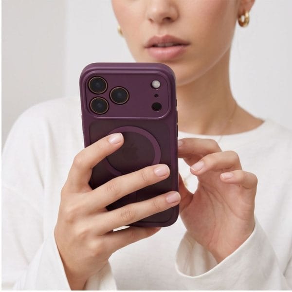 Θήκη iPhone 17 Pro / 18 Pro Tech-Protect BasicMag MagSafe Matte Dark Cherry - Image 7