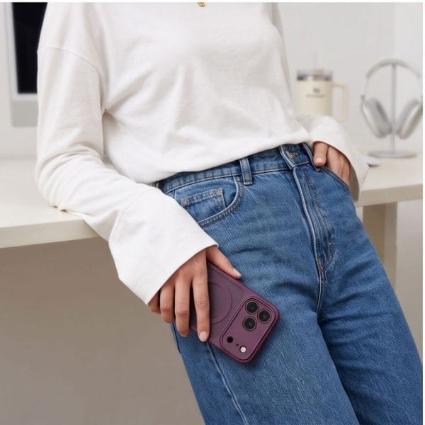 Θήκη iPhone 17 Pro / 18 Pro Tech-Protect BasicMag MagSafe Matte Dark Cherry - Image 8