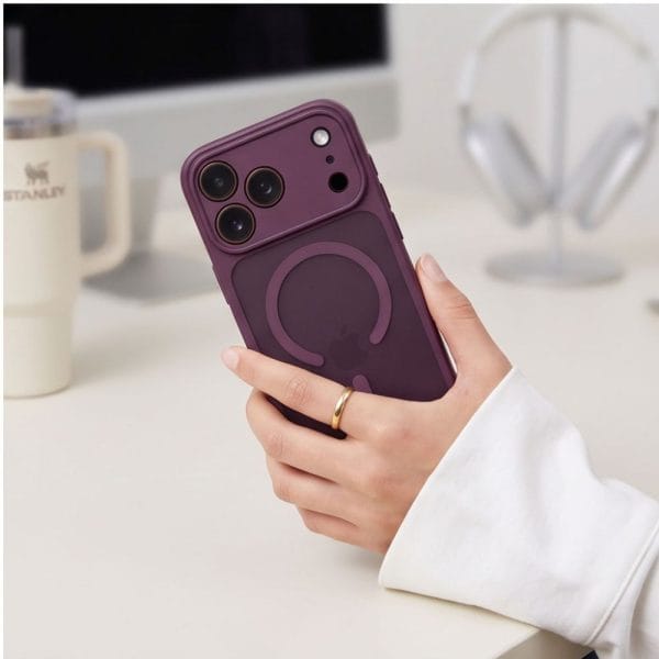 Θήκη iPhone 17 Pro Max / 18 Pro Max Tech-Protect BasicMag MagSafe Matte Dark Cherry - Image 9