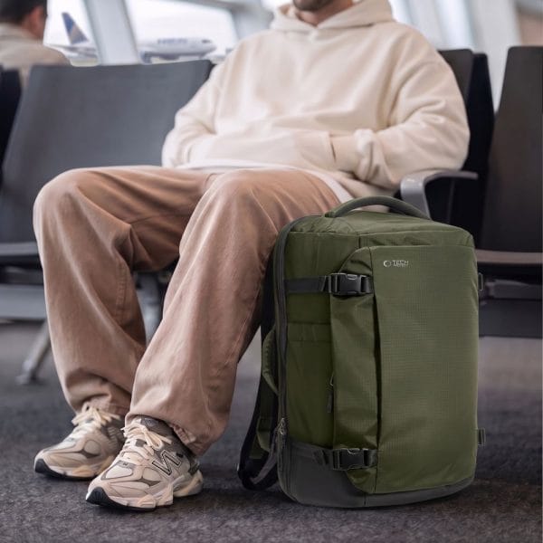 Σακίδιο Χειραποσκευής Ryanair & Wizz Air 40x30x20 24L Tech-Protect Defender S70 Laptop 16" Military Green - Image 13