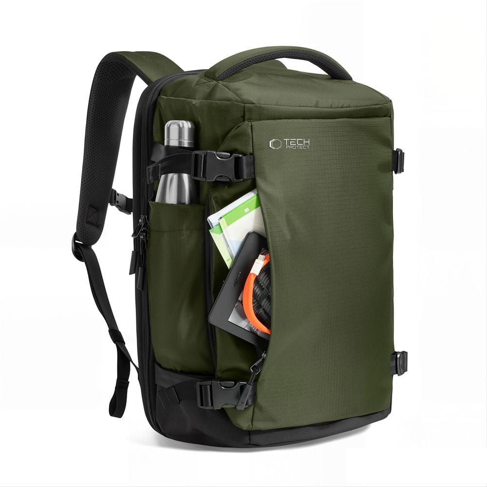 Σακίδιο Χειραποσκευής Ryanair & Wizz Air 40x30x20 24L Tech-Protect Defender S70 Laptop 16" Military Green - Image 3
