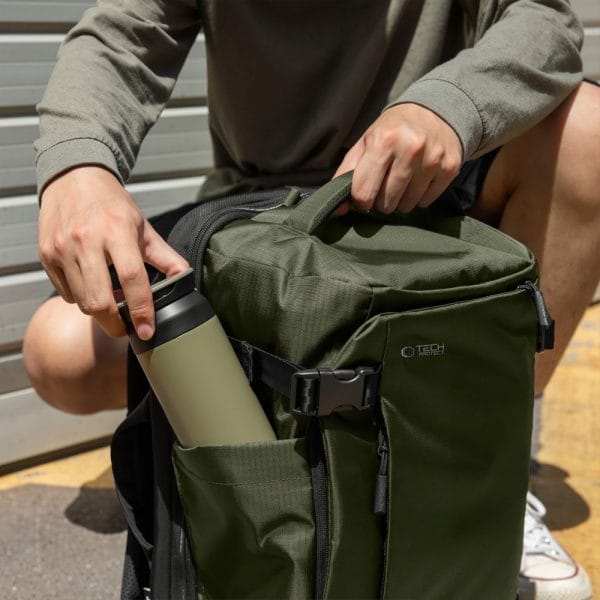 Σακίδιο Χειραποσκευής Ryanair & Wizz Air 40x30x20 24L Tech-Protect Defender S70 Laptop 16" Military Green - Image 9