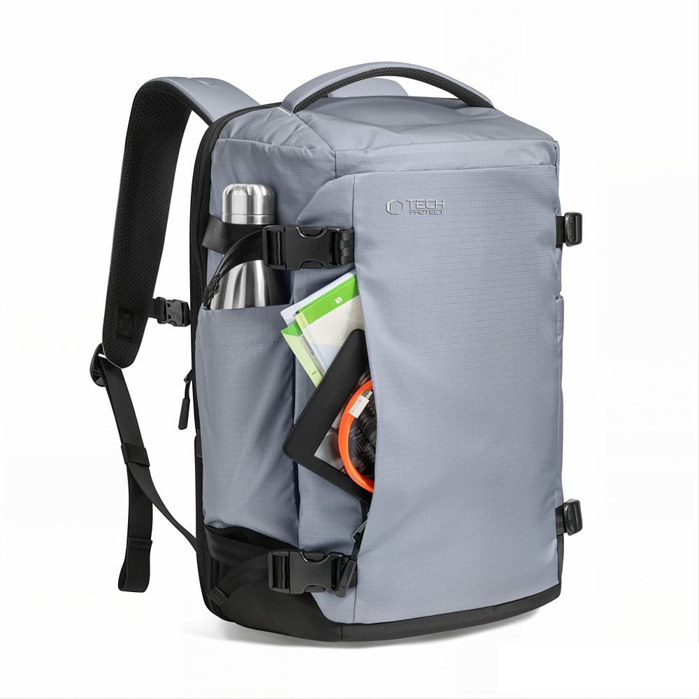 Σακίδιο Χειραποσκευής Ryanair & Wizz Air 40x30x20 24L Tech-Protect Defender S70 Laptop 16" Urban Grey - Image 3