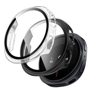 Θήκες με Τζάμι Samsung Galaxy Watch 8 / 9 40mm Tech-Protect Defense 2-Pack Matte Black & Clear