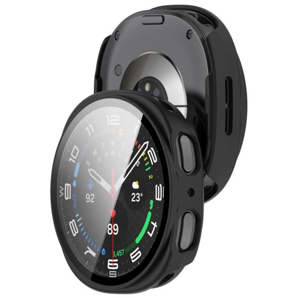 Θήκες με Τζάμι Προστασίας Samsung Galaxy Watch 8 / 9 (40mm) Tech-Protect Defense 2-Pack Matte Black & Clear - Image 8