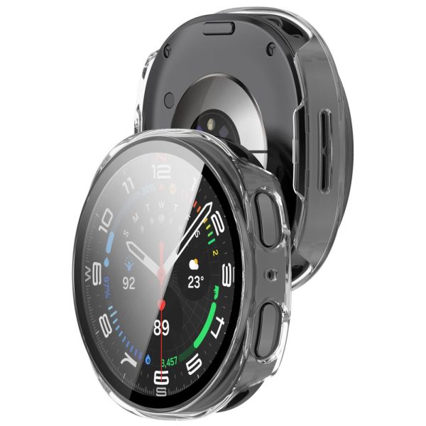 Θήκες με Τζάμι Προστασίας Samsung Galaxy Watch 8 / 9 (40mm) Tech-Protect Defense 2-Pack Matte Black & Clear - Image 9