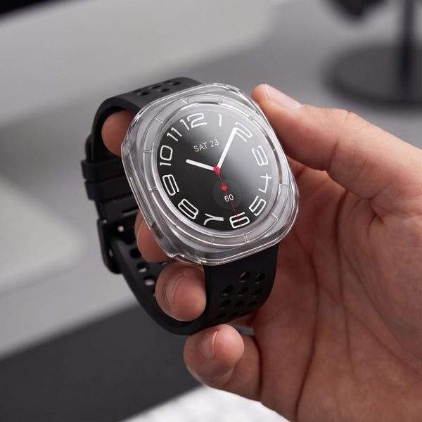 Θήκες με Τζάμι Προστασίας Samsung Galaxy Watch Ultra2 2026 (47mm) Tech-Protect Defense 2-Pack Matte Black & Clear - Image 13