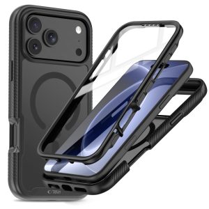 Θήκη iPhone 17 Pro Max / 18 Pro Max Tech-Protect Defense MagSafe Matte Black με προστασία οθόνης 5H
