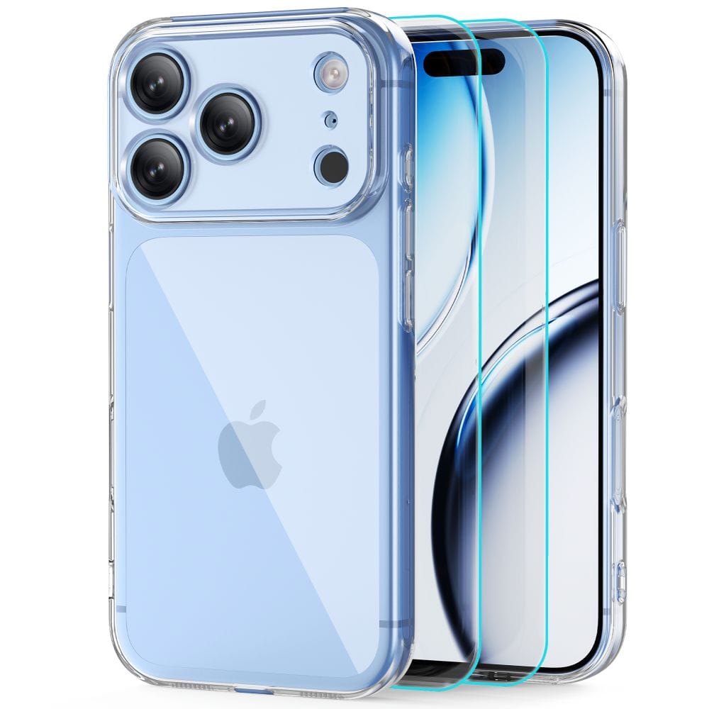 Θήκη και Τζάμι Προστασίας iPhone 17 Pro / 18 Pro Tech-Protect FlexAir Glass Fit+ 2-Pack Clear