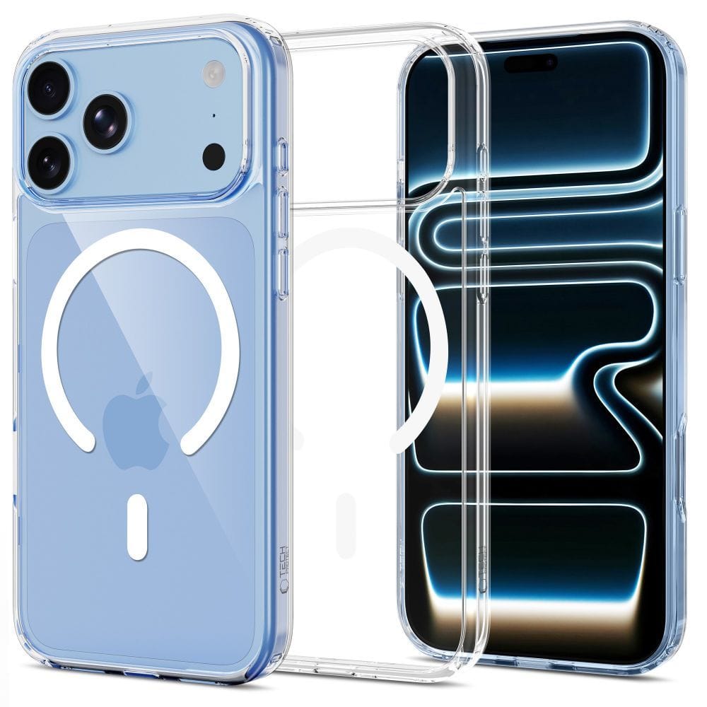Θήκη & Τζάμι Προστασίας iPhone 17 Pro / 18 Pro Tech-Protect FlexAir Hybrid MagSafe + Glass Fit+ 2-Pack Clear - Image 2
