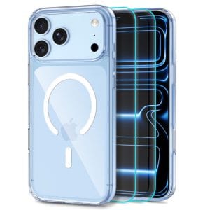 Θήκη και Τζάμι Προστασίας iPhone 17 Pro Max / 18 Pro Max Tech-Protect FlexAir Hybrid MagSafe Glass Fit+ 2-Pack Clear