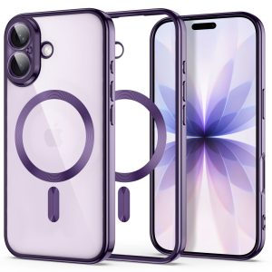 Θήκη iPhone 17 Tech-Protect MagFlex MagSafe Shiny Lavender με διάφανη πλάτη